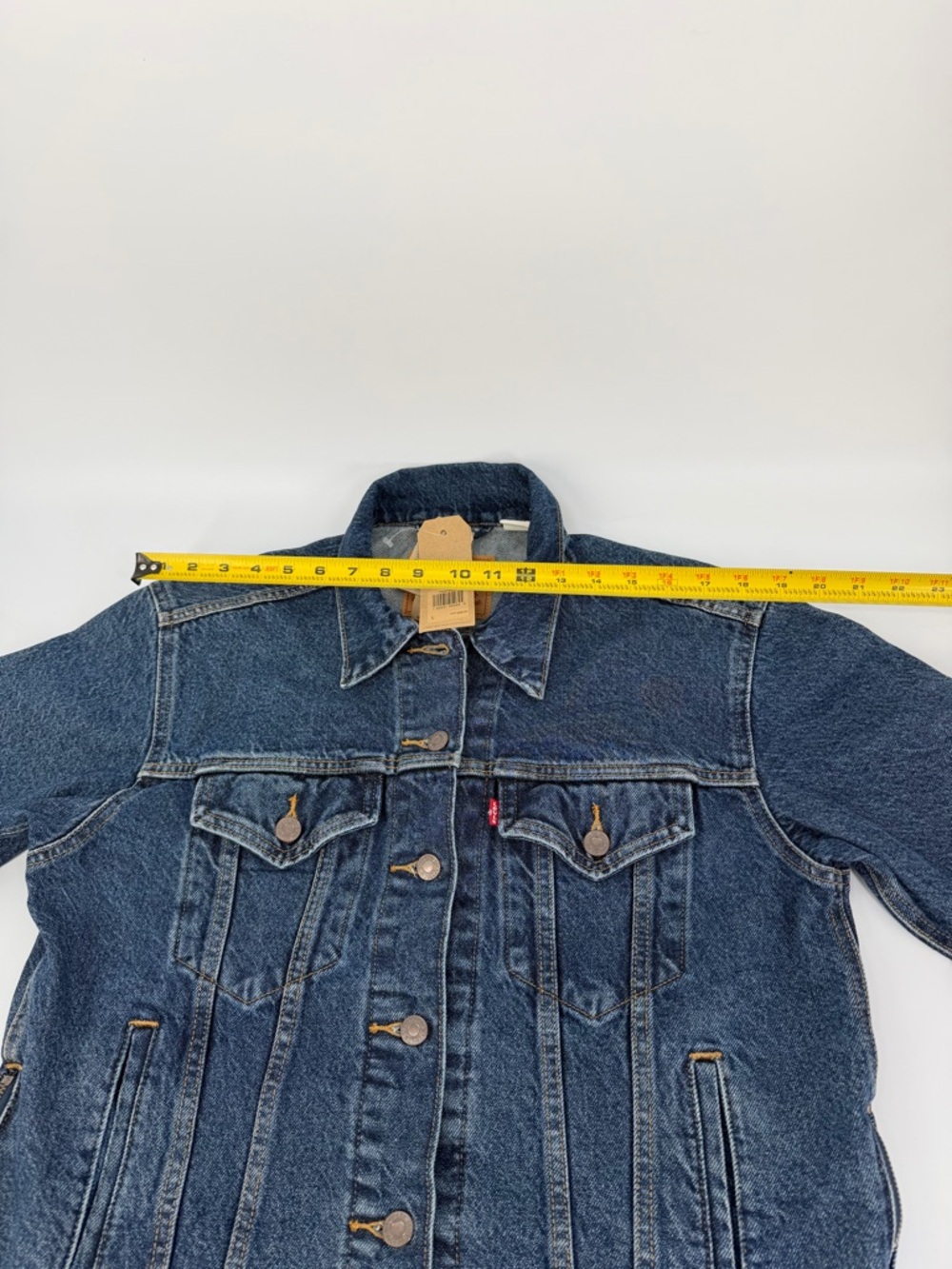 Levi’s Women’s Trucker Denim Jacket 74457 Side Zip Hem Blue L NWT - Picture 15 of 16